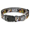 Wide 1 Polyester Dog Collar for 15-26 Neck Sizes with Plastic Clasp