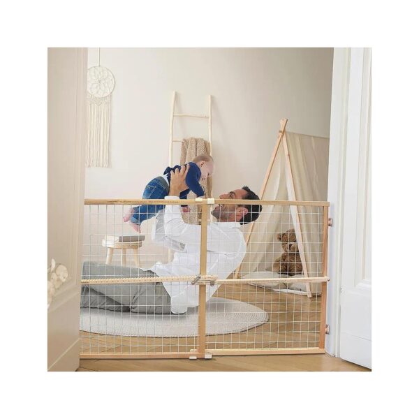 Wide Adjustable Baby Gate for Doorway and Hallway Safety