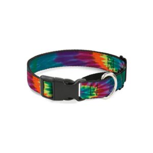 Wide-Fit Polyester Martingale Collar with Tie Dye Pattern for Small to Medium Dogs