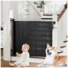 Wide Retractable Baby Gate for Stairs and Doorways Adjustable for Baseboards