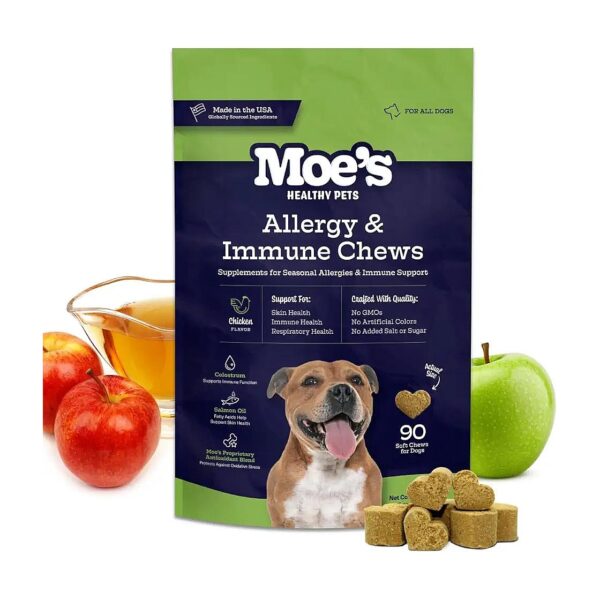 Wild Alaskan Salmon Oil Rich Immune Support Chews for Dogs with Allergies and Itching