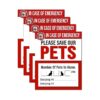 Window Sticker Alert for Emergency Pet Rescue Availability