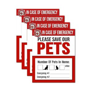 Window Sticker Alert for Emergency Pet Rescue Availability