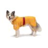 Windproof Waterproof Dog Rain Coat for Medium Dogs with Adjustable Velcro Back Pockets