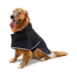 Windproof and Waterproof Dog Raincoat for Large Dogs with Looser Fit Design