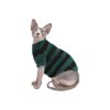 Winter Cat Sweater Coat for Sphynx and Small Dogs Deep Green Small Size Pack of 1