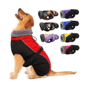 Winter Dog Coat with Buckle Thicken Turtleneck for Small Medium Extra Large Dogs