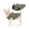 Winter Dog Coat with Zipper and Built-in Chest Harness for Small Medium Dogs