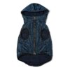 Winter Dog Vest with Removable Hoodie and Pockets for Small Breeds Navy Blue