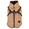 Winter Fleece Dog Coat with Integrated Harness for Small to Medium Size Dogs