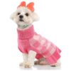 Winter Pet Sweater Dress for Small Medium Dogs Cats Soft Cold Weather Cozy Knit Jumper