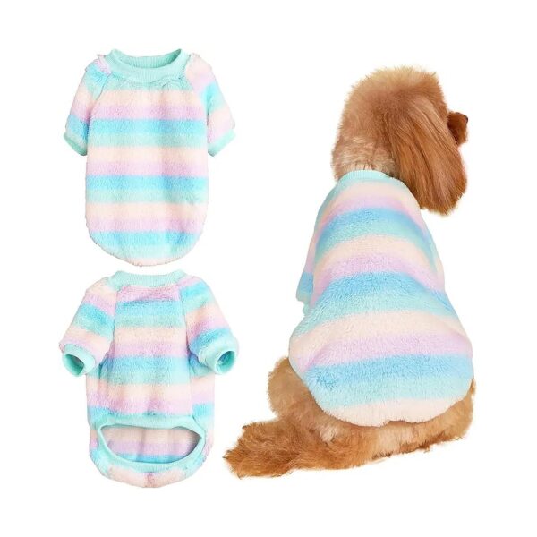 Winter Warm Puppy Clothes with Colorful Fleece Fabric for Small to Medium Sized Dogs