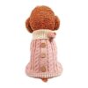 Winter Warm Puppy Sweater Knitting Crochet High-Necked Design Soft Pink Color Medium Size