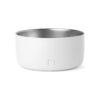 Winter White Stainless Steel Pet Food and Water Bowl for Multiple Pets