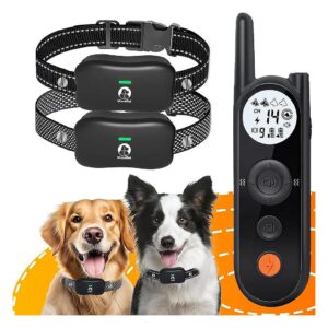 Wireless Dog Fence System for 2 Dogs with Adjustable Range Up to 3500ft