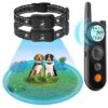 Wireless Dog Fence System for Two Dogs with Remote Control and Adjustable Fence Distance