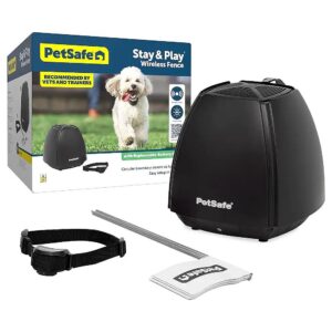 Wireless Pet Fence Coverage Up to 3/4 Acre Yard with Portable and Waterproof Collar