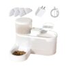 Wireless Pet Fountain and Gravity Feeder Set with Motion Sensor and Air Filter