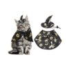 Witch Cloak and Hat for Cats and Small Dogs with Leash Hole