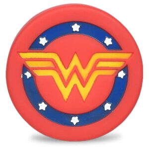 Wonder Woman Star Logo Vinyl Squeaky Dog Toy for Small to Medium-Sized Dogs