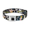 Wonder Woman and Star Pattern Polyester Dog Collar with Buckle Down Seatbelt