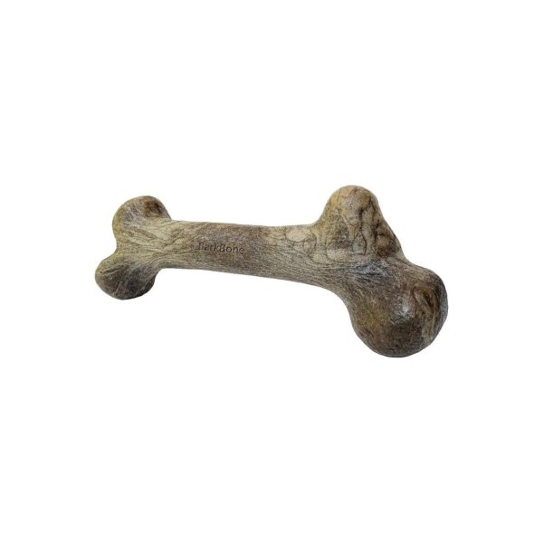 Wood Dinosaur Dog Bone for Moderate Chewers with Peanut Butter Flavor