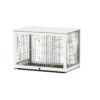 Wooden Dog Crate Furniture for Large Dogs with Adjustable Divider and Tray