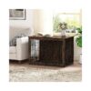 Wooden Dog Crate Furniture with Double Doors and Tray for Comfort