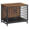 Wooden Dog Crate with Removable Tray and End Side Table for Small Large Dogs