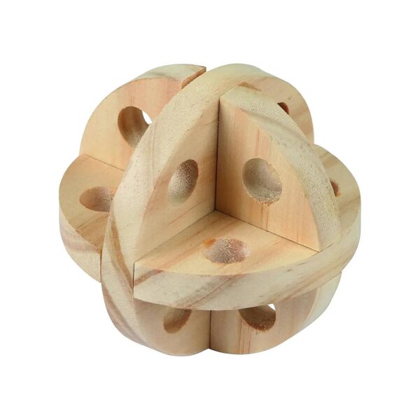 Wooden Snack and Puzzle Ball for Cognitive Dog Development