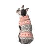 Wool 3X-Large Dog Sweater with Rose Fair Isle Pattern for Winter Warmth