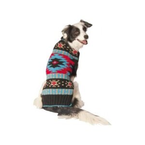 Wool Dog Sweater in Black for Large Dogs with Organic Dye