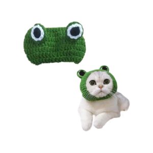 Wool Yarn Cartoon Frog Dog Cat Costume Hat for Halloween Christmas