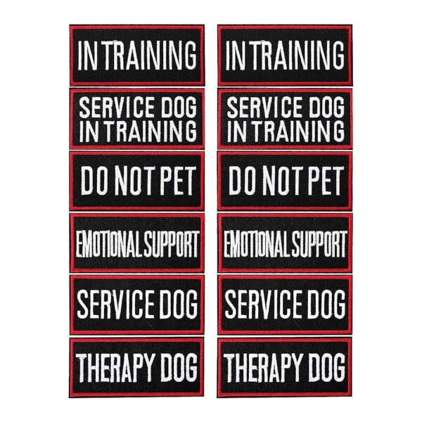 Work and Training Patches for Dog Harness and Vest Emotional Support