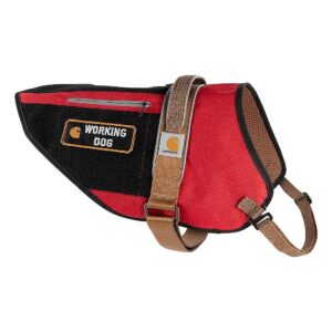 Working Dog Harness with Embroidered Patch and Durable Nylon Ripstop Fabric