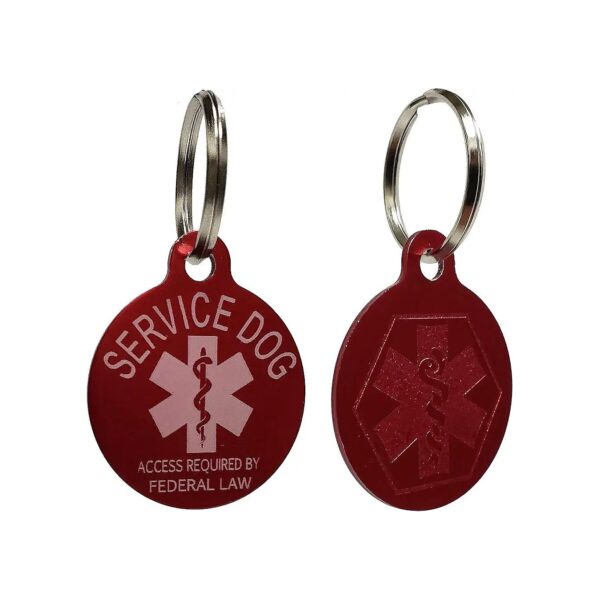 Working Dog ID Tag with Medical Illustration and Access Requirement