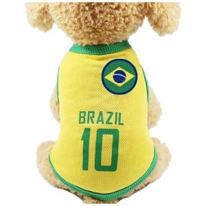 World Cup Inspired Soccer Jersey for Cats and Small Dogs with Breathable Mesh Fabric