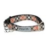 Worthy Dog Bias Plaid Adjustable Nylon Strip Cat Collar - Tan