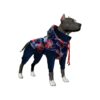 Wound Care and Anxiety Relief Jammies for Big Dogs in Navy and Red Prints