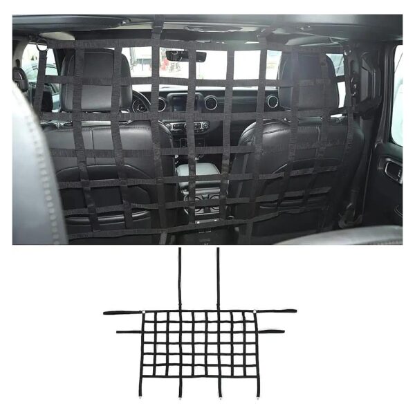 Wrangler JK JL Gladiator Truck Rear Seat Isolation Net Barrier for Safe Drive