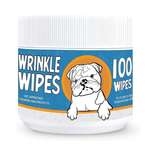 Wrinkle Wipes for Bulldogs, Mastiffs, Pugs, and Other Wrinkled Breeds