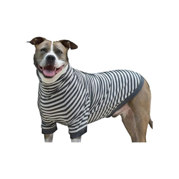 X-Large Dog Shirt with Belly Coverage and Stripe Pattern