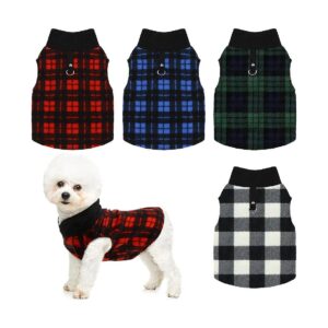 X-Large Fleece Vest Dog Sweater Set for Small Dogs and Cats