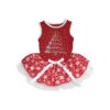 X-Large Red Red Snowflake Christmas Dog Dress for Pet Pooches