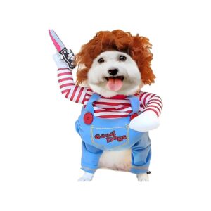 X-Small, Cute Dog Clothes, Funny Cartoon Deadly Doll, Christmas Halloween Pet Costume