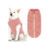 X-Small Fleece Dog Sweater Mauve Pink for Small Active Dogs