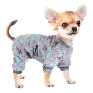 X-Small Small Dog Pajamas with Glow-in-the-Dark Tie Dye Unicorn Design