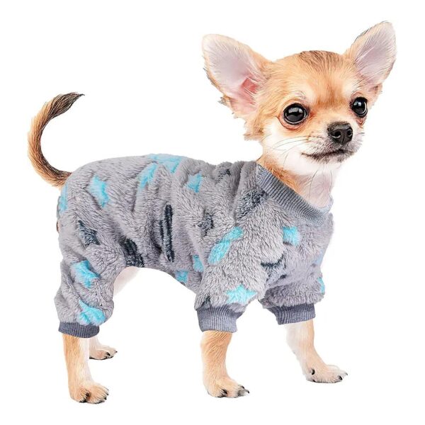 X-Small Small Dog Pajamas with Glow-in-the-Dark Tie Dye Unicorn Design