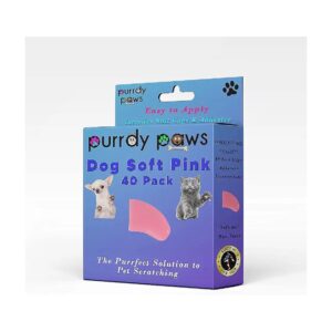 X-Small Soft Pink Nail Caps for Small Breed Dogs