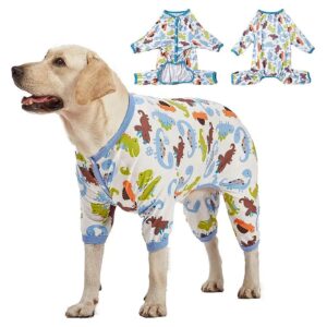 XL Dog PJs for Pitbull Breeds with UV Protection and Comfort